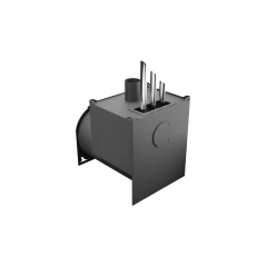 Печь Горыныч Мини, двойная каменка закрытая с парогенератором, малая дверь со стеклом