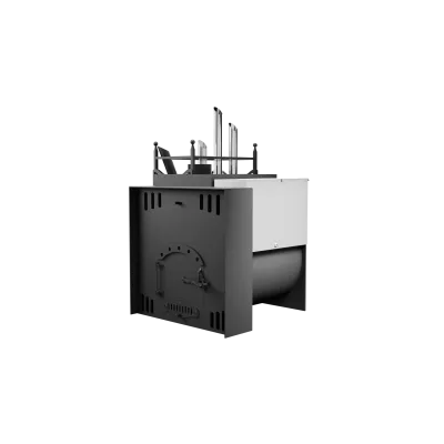 Печь Горыныч Мини, каменка закрытая с парогенератором с левой стороны, естественная система воздушного отопления - недорого