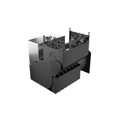 Печь Горыныч 3 с конвекцией, каменка с левой стороны, большая дверь со стеклом