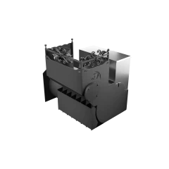 Печь Горыныч 3 с конвекцией, каменка с правой стороны, большая дверь со стеклом