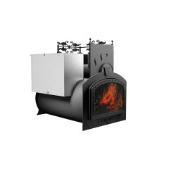 Печь Горыныч 3, каменка с правой стороны, большая дверь со стеклом