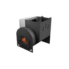 Печь Горыныч Мини, каменка с правой стороны, дверь малая со стеклом
