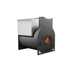 Печь Горыныч Мини, каменка с правой стороны, дверь малая со стеклом