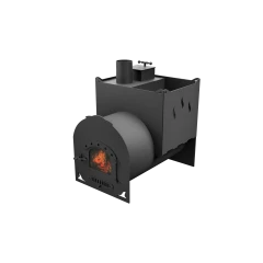 Печь Горыныч Мини, двойная каменка, малая дверь со стеклом