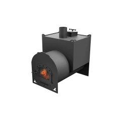 Печь Горыныч Мини, двойная каменка закрытая, малая дверь со стеклом