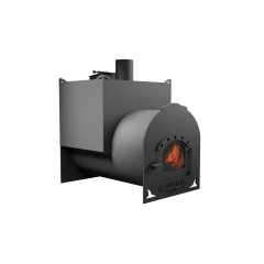 Печь Горыныч Мини, двойная каменка закрытая, малая дверь со стеклом