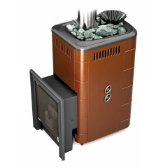 Таймыр 2017 Carbon БСЭ ЗК ТО терракота   (Модификация с большим светопрозрачным экраном, закрытой каменкой, теплообменником, цвет терракота)