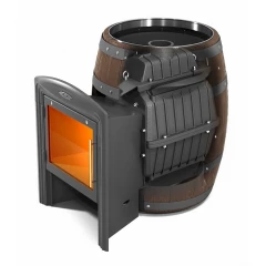 Вариата Cast Витра Баррель палисандр   (Модификация печи с чугунной топкой, экраном Витра 42 см, цвет палисандр)