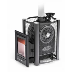 Чёрная жемчужина Люмина Плюс с нержавеющей  каменкой