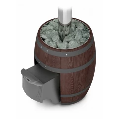 Вариата Carbon ДА Баррель палисандр   (Модификация печи с дверцей антрацит, цвет палисандр)