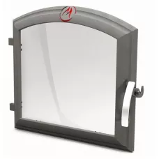 Дверца чугунная ПАНГОЛИНА со стеклом