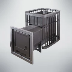 Каменка удлиненная топка Панорамная дверь