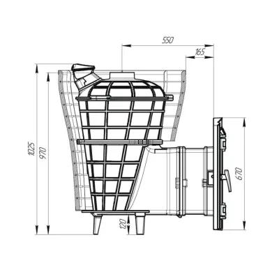 Печь банная Атмосфера V сетка нержавейка