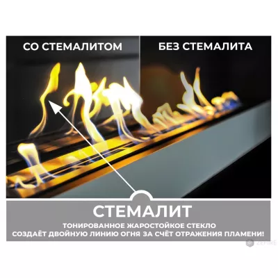 Биокамин в линейном портале Сабрин со стемалитом