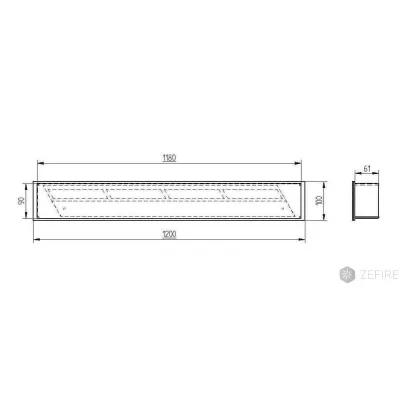 Прямоугольный контейнер ZeFire 1200