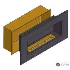 Теплоизоляционный корпус для встраивания в мебель для очага 1800 мм