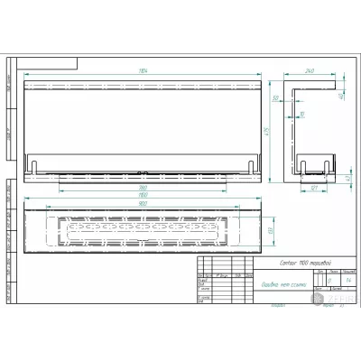 Биокамин Contour торцевой 1100 (Estetic Flame)