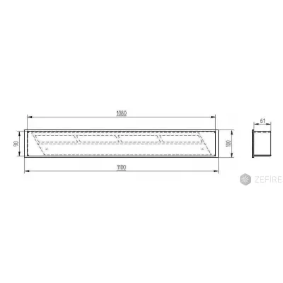 Прямоугольный контейнер ZeFire 1100